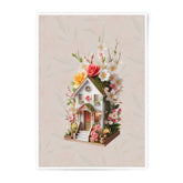 Floral House Photographic Prints, Cottagecore Art Prints, Dream House Decor, Flower Home Wall Art, Whimsical Photography - Tawshia